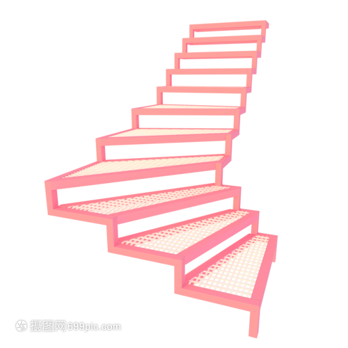 立体上升楼梯插图