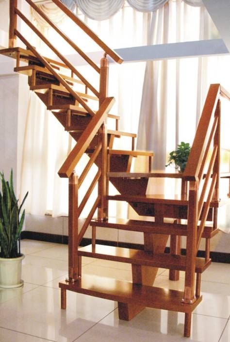 瑞王全木楼梯系列之L型楼梯 匠心独运，一路平安